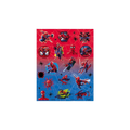 Red and blue Spider-Man sticker sheet with comic characters superhero theme from Parte Haus party supply store in Bethesda MD