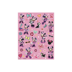 Pink Minnie Mouse sticker sheet with bows and hearts birthday theme from Parte Haus party supply store in Bethesda MD