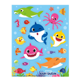 Multicolor Baby Shark sticker sheet with sea animals for birthday or kids theme from Parte Haus party supply store in Bethesda MD