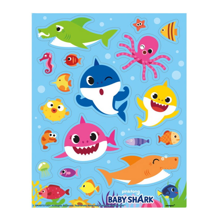 Baby Shark Sticker Sheets - 80 pcs