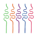 Colorful curly plastic straws fun favor for birthday from Parte Haus party supply store in Bethesda Maryland.