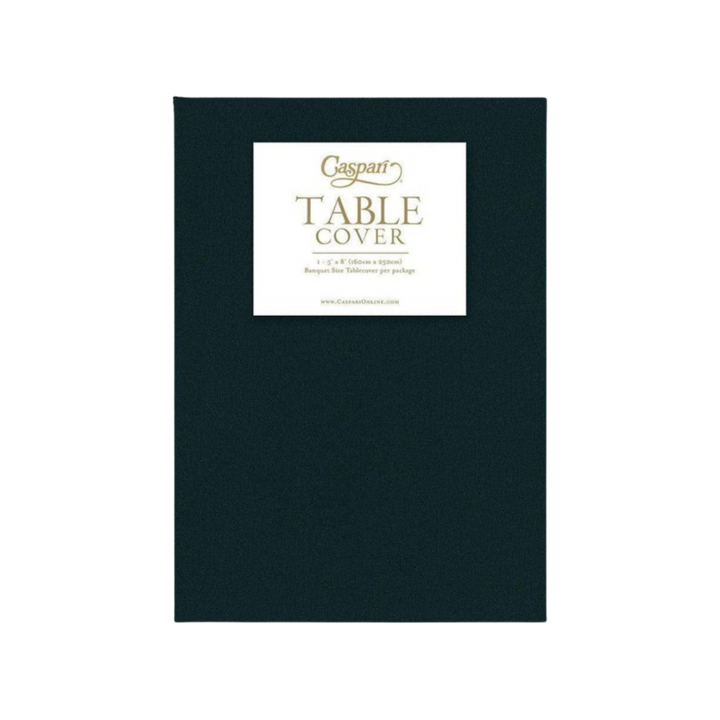 Black Paper Linen Solid Table Cover