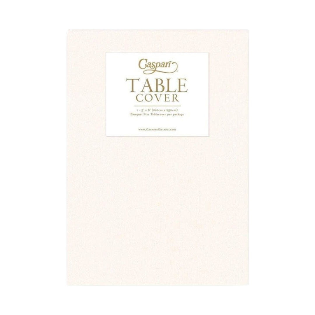 White table cover classic Caspari packaging for celebration from Parte Haus party supply store in Bethesda Maryland