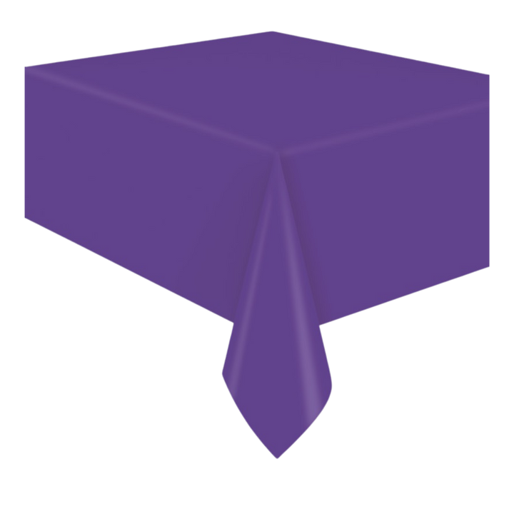 Neon Purple Solid Plastic Table Cover