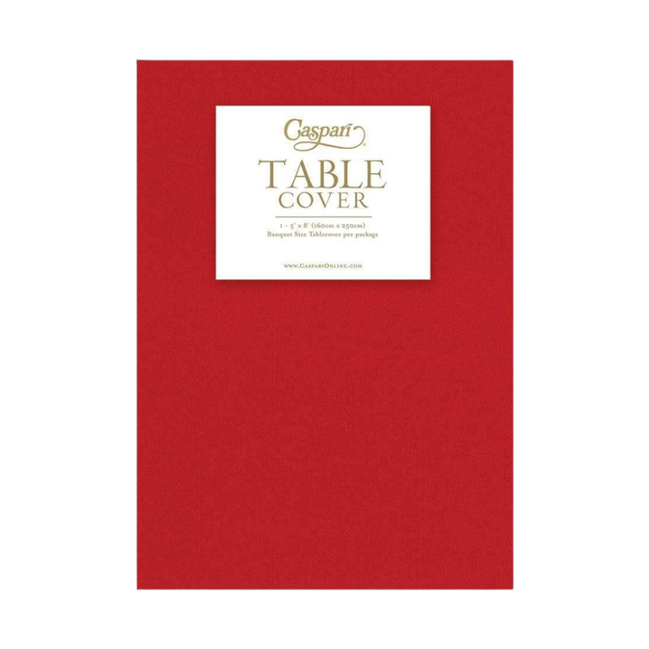 Red Solid Paper Linen Table Cover