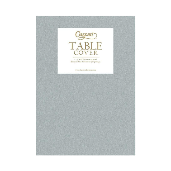 Silver Solid Paper Linen Table Cover