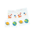 colorful space themed temporary tattoos with rockets planets and astronaut for birthday from Parte Haus party supply store in Bethesda MD