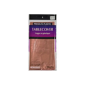 Rose gold plastic rectangle table cover in clear packaging birthday from Parte Haus party supply store in Bethesda MD.