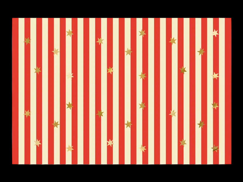 Red and Cream Stars and Stripes Tablecloth