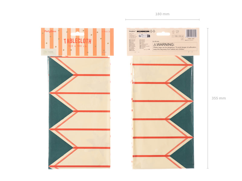 Cream and Red Stars and Stripes Tablecloth