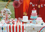 Cream and Red Stars and Stripes Tablecloth