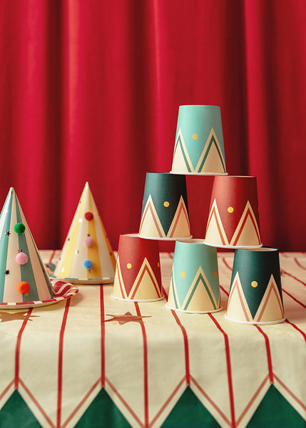 Cream and Red Stars and Stripes Tablecloth