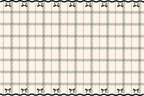 Cream and Black Bow Plaid Table Runner