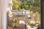 Beige Floral Pattern Tablecloth