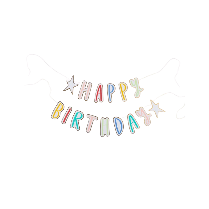 Colorful Oui Party Birthday Happy Birthday Banner