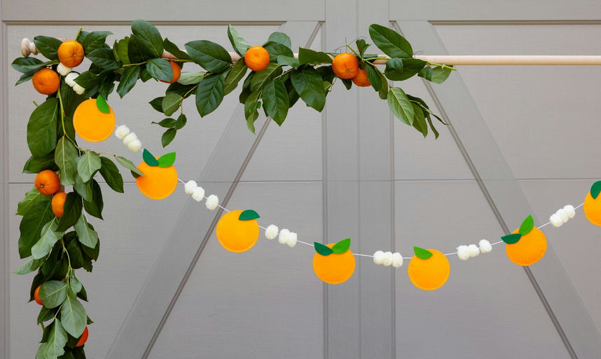 Orange Felt Orange Banner