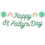 Green "Happy St. Patty's Day" Banner