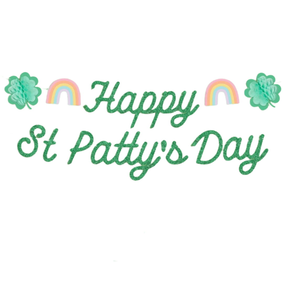 Green "Happy St. Patty's Day" Banner