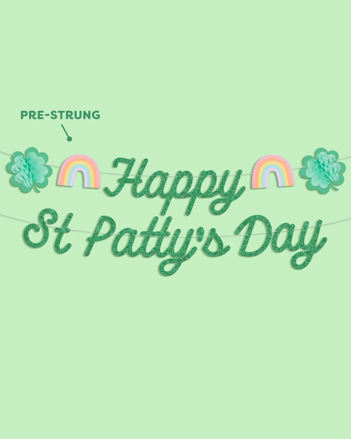 Green "Happy St. Patty's Day" Banner