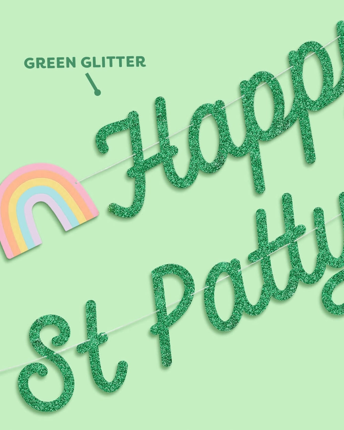 Green "Happy St. Patty's Day" Banner