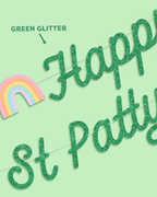 Green "Happy St. Patty's Day" Banner