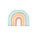 Multicolor rainbow die cut napkin with pastel arch design baby shower theme from Parte Haus party supply store in Bethesda MD