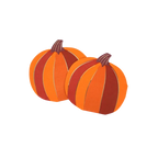 Orange pumpkin napkins shaped like pumpkins for fall and Thanksgiving from Parte Haus party supply store in Bethesda MD