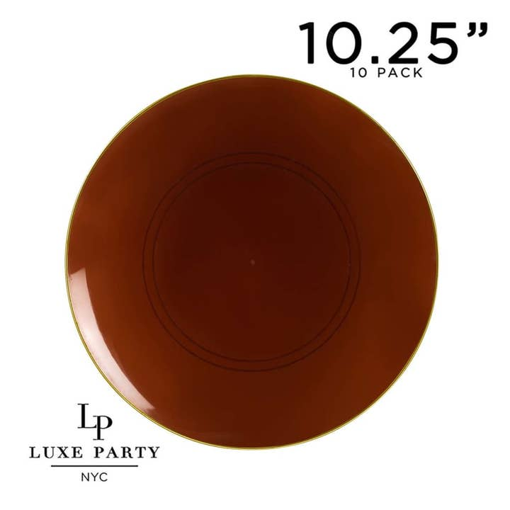 Transparent Mocha Reusable Plates - 2 Sizes