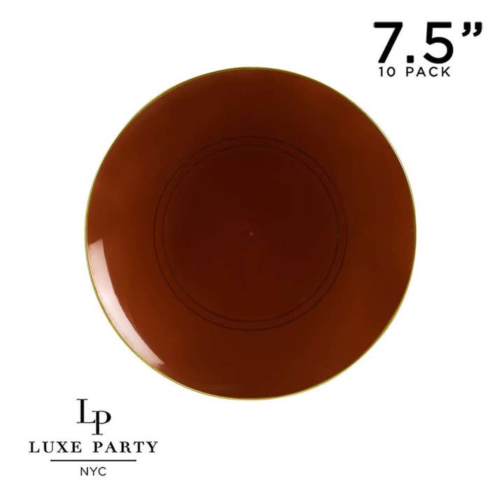 Transparent Mocha Reusable Plates - 2 Sizes