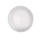 Clear and Gold Plastic Round Dinner Plates