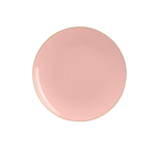 Coral Gold Rimmed Plastic Plates - 2 Sizes