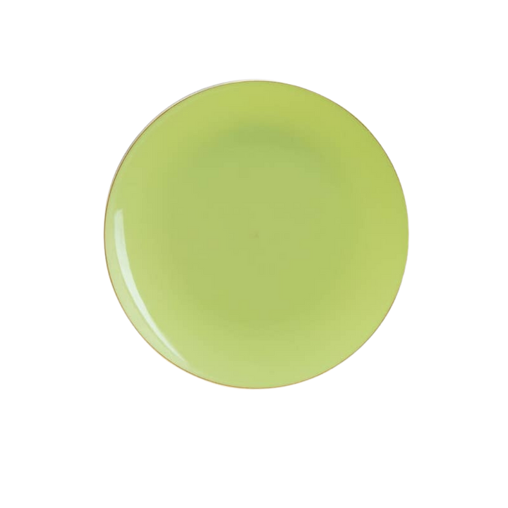 Lime and Gold Plastic  Plastic Plates - 2 Sizes