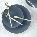 Slate Blue Plastic Plates - 2 Sizes