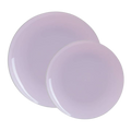 Lavender Silver Rimmed Reusable Plates - 2 Sizes