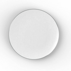 White Silver Rimmed Reusable Plates - 2 Sizes