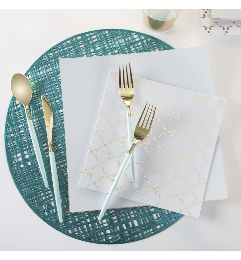 Mint & Green Reusable Cutlery Set -32 pcs