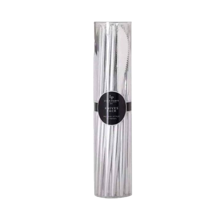 Silver Solid Round Knives - 20 Pcs