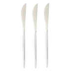 Silver Solid Round Knives - 20 Pcs