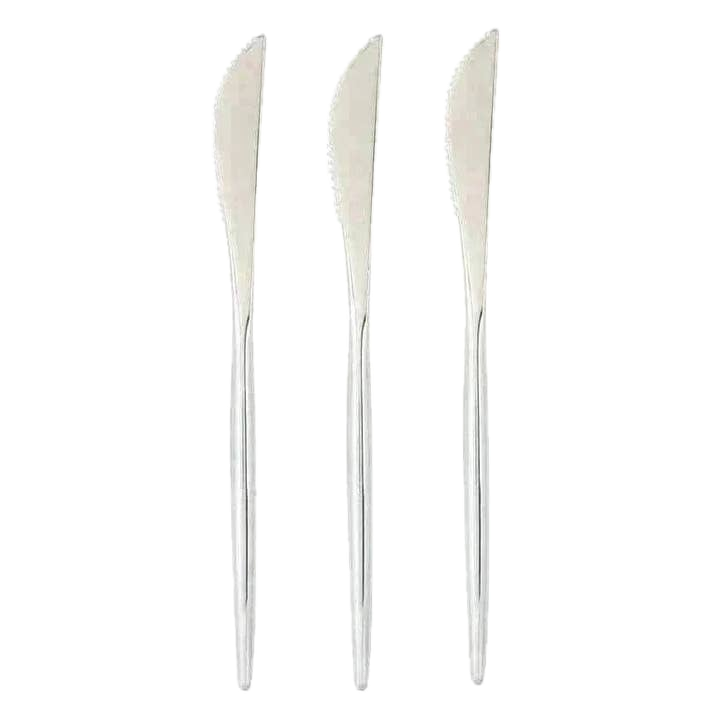 Silver Solid Round Knives - 20 Pcs