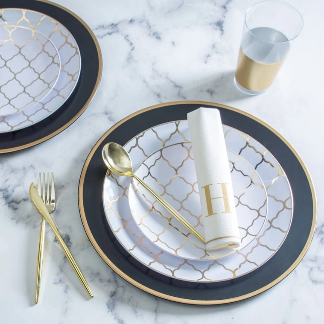Chic Gold Reusable Forks | 20 Pieces