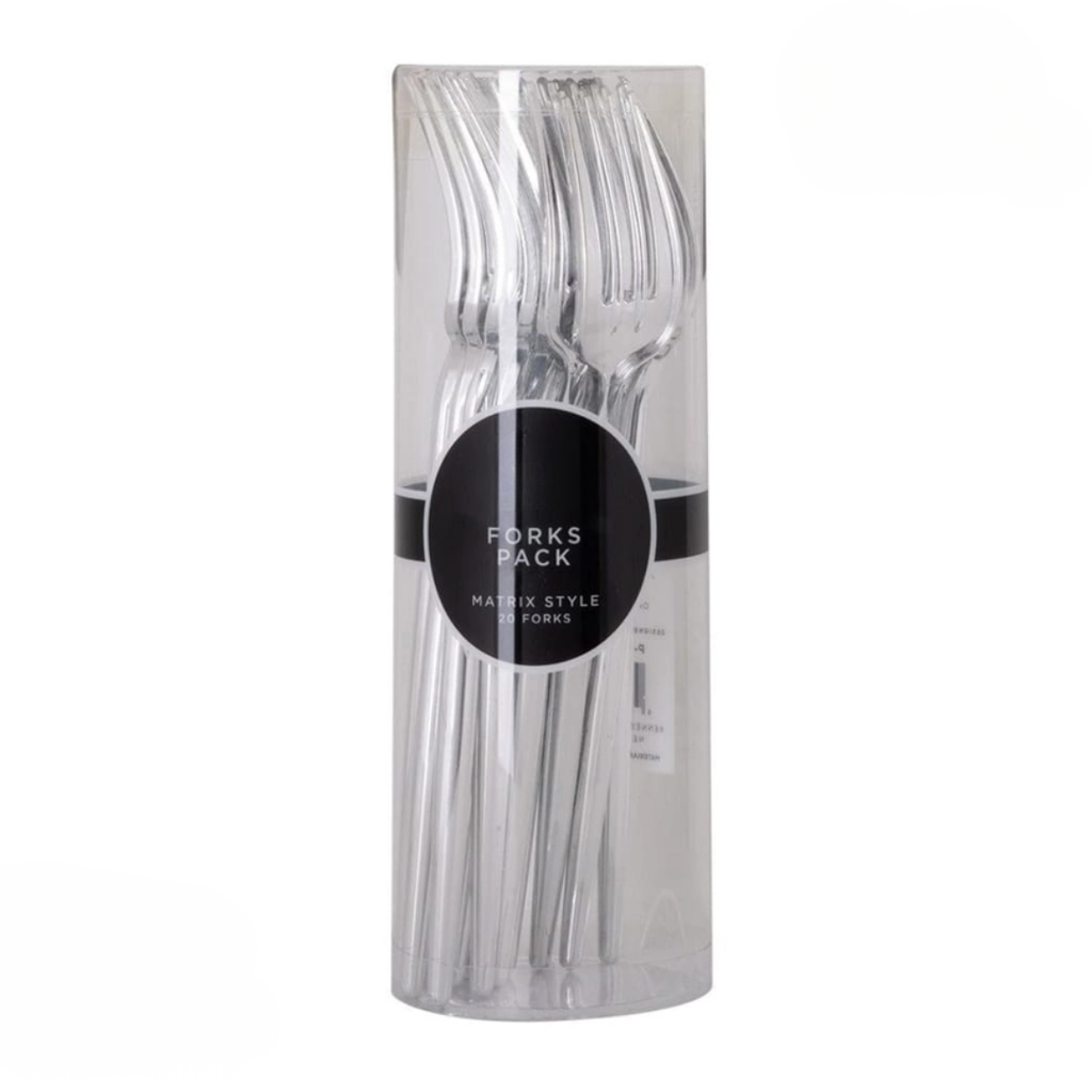 Silver Chic Reusable Forks - 20 pcs