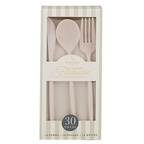 Matrix Linen Plastic Cutlery Set - 30 pcs