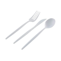 White Matrix Plastic Cutlery Set - 30 pcs