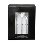 Silver Matrix Plastic Cutlery Set - 60 pcs