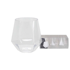 Clear Hex Stemless Wine Goblets Cups