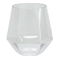 Clear Hex Stemless Wine Goblets Cups
