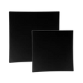 Black square plates modern minimalist tableware from Parte Haus party supply store in Bethesda Maryland