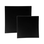 Black square plates modern minimalist tableware from Parte Haus party supply store in Bethesda Maryland