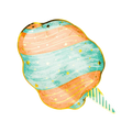 Mint Orange Fun Fair Cotton Candy Dinner Plate