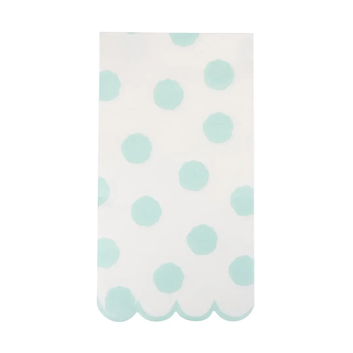 Aqua Blue Polka Dot Dinner Napkins